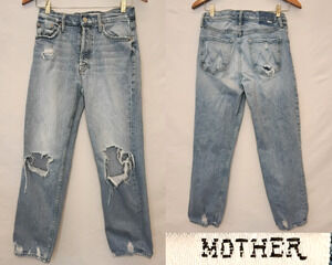 Mother Jeans Women's 27x25 The Tomcat The Confession Distrested Denim #J6042